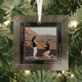 Elegantes modernes WeihnachtskuppelFoto Ornament Aus Glas