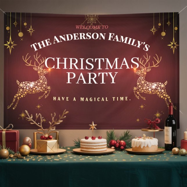 Elegantes, modernes Weihnachtsverbot für Rote und  Banner (Von Creator hochgeladen)