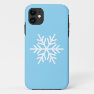 Elegantes modernes Weiß Nordic-Schneeflocke auf He Case-Mate iPhone Hülle