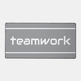 Elegantes Modernes Weiß TEAMWORK Streifen auf Hell Schreibtischunterlage