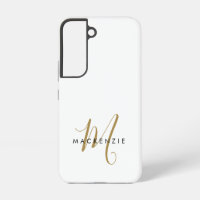 Elegantes, modernes White-Script-Monogramm