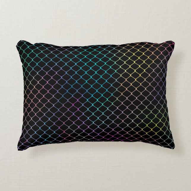 Elegantes modernes Zaun-Kettenmuster | Dekokissen (Vorderseite)