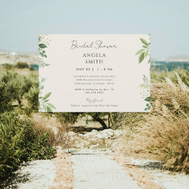 Elegantes Moments Foliage Cream Brautparty II Einladung