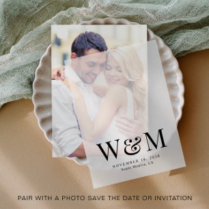 Elegantes Mongram-Hochzeitüberlagerungsgerät