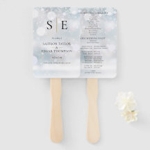 Elegantes Mongram Winter Wedding Program