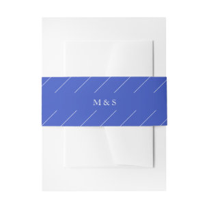 Elegantes monochromatisches Blau Personalisiert Einladungsbanderole