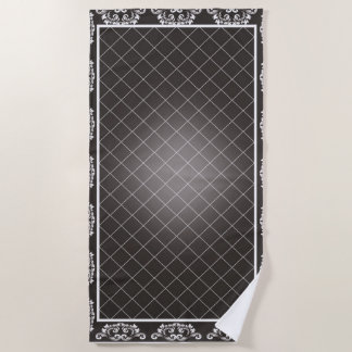 Elegantes, monochromes Damask Badetuch