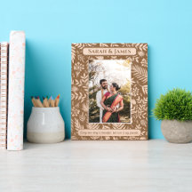 Elegantes Monogram Couple Names Dekoratives Muster