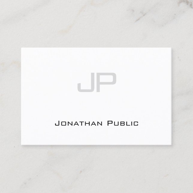 Elegantes Monogram Minimalistisch Design Trendy Mo Visitenkarte (Vorderseite)