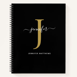 Elegantes Monogram-Notebook Notizbuch