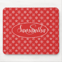 Elegantes Monogram Red White Muster