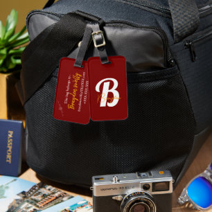 Elegantes Monogram Stylish Travel Accessory - Gepäckanhänger