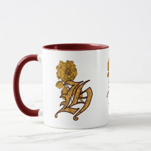 Elegantes Monogramm Anfangsbuchstabe H Gold-Pfings Tasse