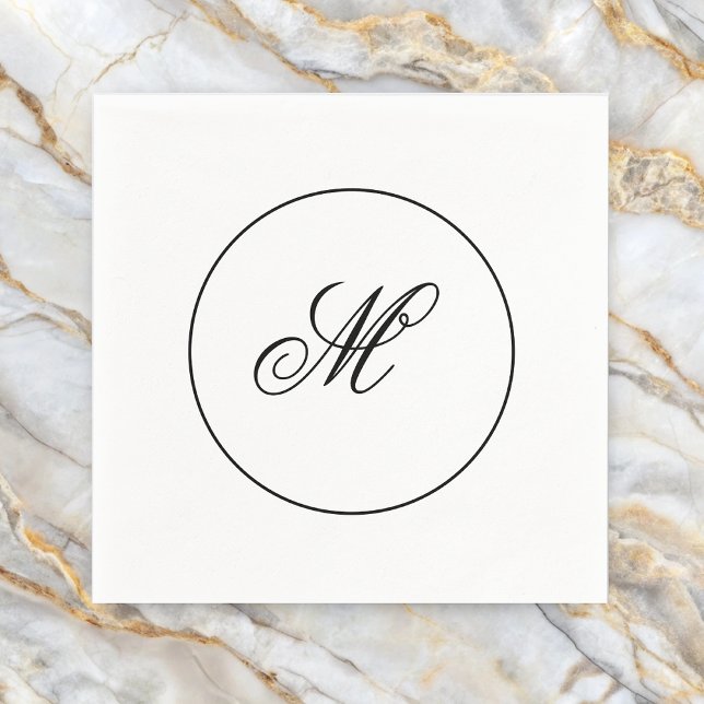 Elegantes Monogramm Anfangsbuchstabe  Serviette (Von Creator hochgeladen)