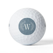 Elegantes Monogramm Anfangsbuchstabe Staubblau