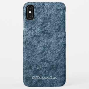 Elegantes Monogramm-aquamariner Aqua-Blau-Samt Case-Mate iPhone Hülle