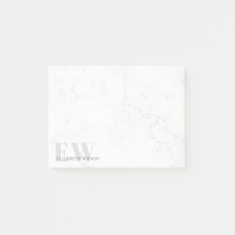 Elegantes Monogramm aus einfachem Marmorstein Post-it Klebezettel