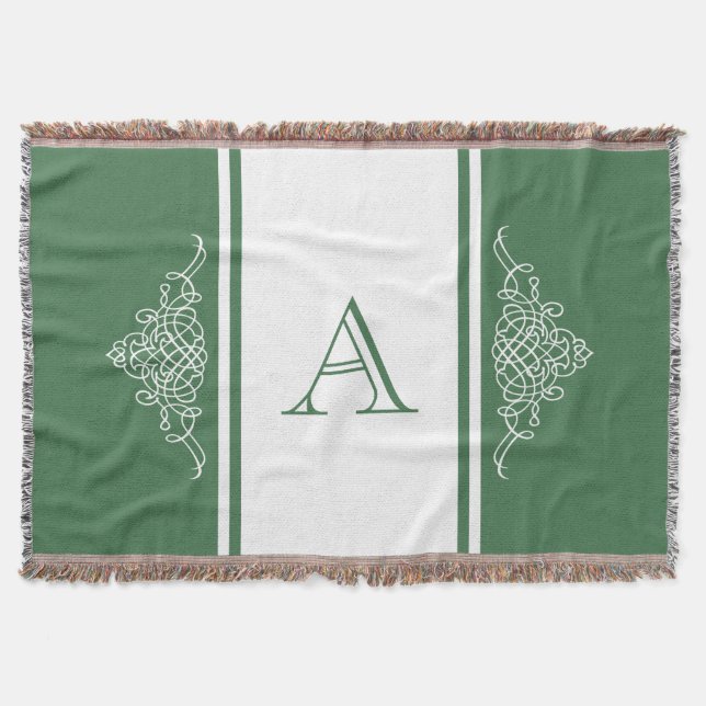 Elegantes Monogramm-Design Decke (Vorderseite)