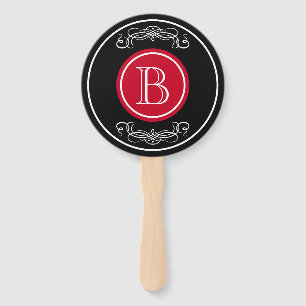 Elegantes Monogramm-Design Fächer