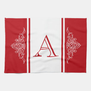 Elegantes Monogramm-Design Küchentuch