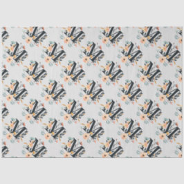 Elegantes Monogramm-Design Letter M Muster 1 Seidenpapier