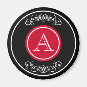 Elegantes Monogramm-Design Magnet