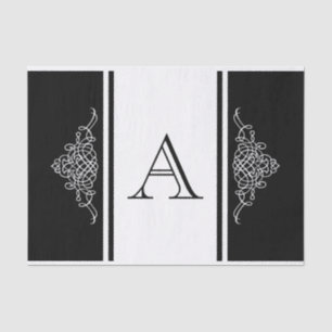 Elegantes Monogramm-Design Seidenpapier