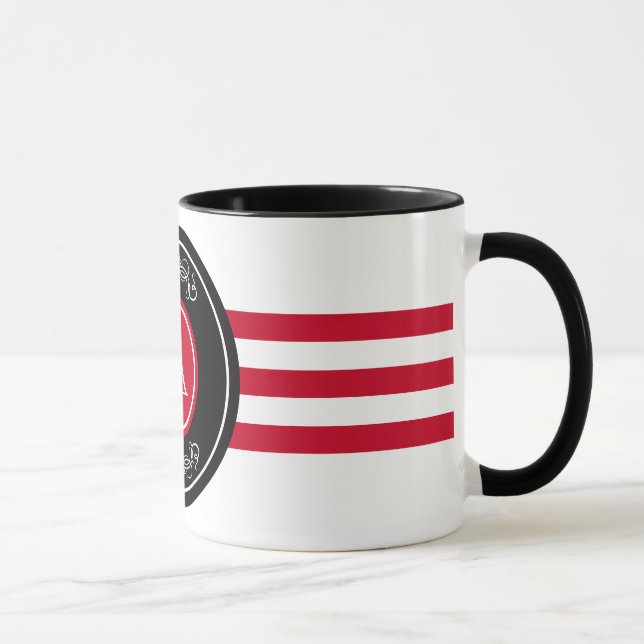 Elegantes Monogramm-Design Tasse (Rechts)