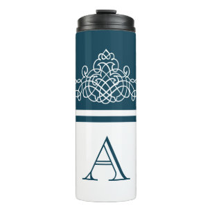 Elegantes Monogramm-Design Thermosbecher