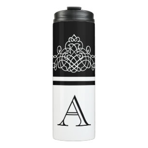Elegantes Monogramm-Design Thermosbecher