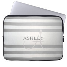 Elegantes Monogramm Faux Silber Farbverlauf Graue