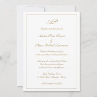 Elegantes Monogramm formales Gold in einer Hochzei