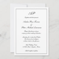 Elegantes Monogramm-Format in einer Hochzeit