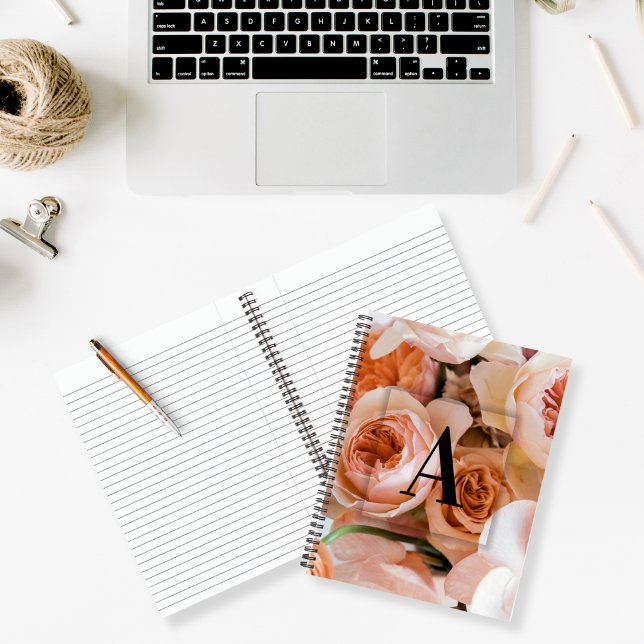 Elegantes Monogramm für den benutzerdefinierten An Notizbuch (Von Creator hochgeladen)