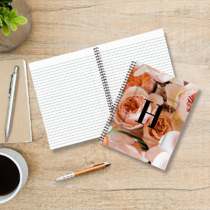 Elegantes Monogramm für den benutzerdefinierten An Notizbuch