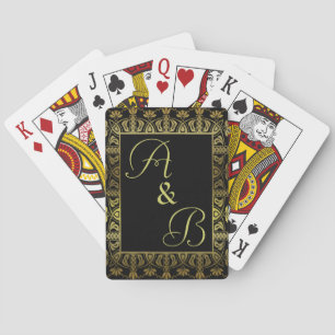 elegantes Monogramm geparstetes Spielkarten-Deck Spielkarten