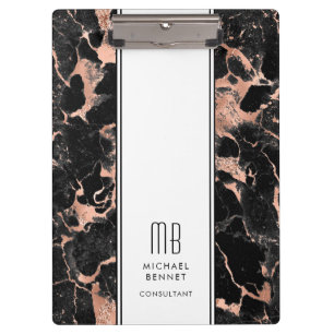 Elegantes Monogramm-Geschäft Klemmbrett