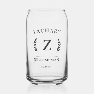 Elegantes Monogramm-Geschenk für Trauzeugen Hochze Dosenglas