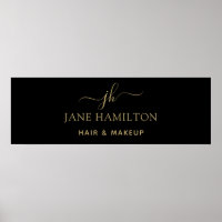 Elegantes Monogramm-Initial-Name-Business-Poster