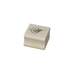 Elegantes Monogramm Initial Selbstfärbestempel Gummistempel