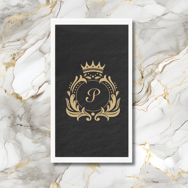 Elegantes Monogramm-Initial  Serviette (Von Creator hochgeladen)