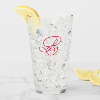 Elegantes Monogramm-Initial-Typografie-Logo Glas
