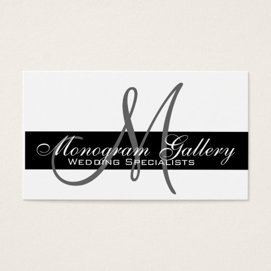 Elegantes Monogramm-kundengerechte Visitenkarte