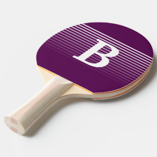 Elegantes Monogramm - Lila Ping Pong Paddle Tischtennis Schläger