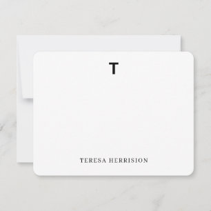 Elegantes Monogramm   Minimalistisches modernes Fo Mitteilungskarte