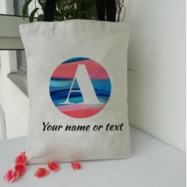 Elegantes Monogramm mit Buchstabe A Tasche