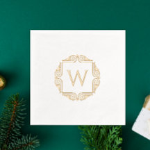 Elegantes Monogramm mit klassischem Art-Deco-Rahme