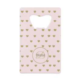 Elegantes Monogramm mit modernen rosa Blush-Rosa-I Geldbeutel Flaschenöffner