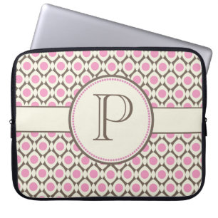 Elegantes Monogramm-moderne Muster-Laptop-Tasche Laptopschutzhülle