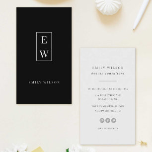 Elegantes Monogramm Modernes Minimalistisches Beru Visitenkarte